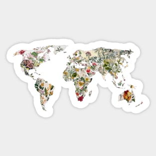 Vintage Botanical World Sticker